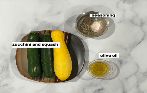 air fry zucchini and squash ingredients