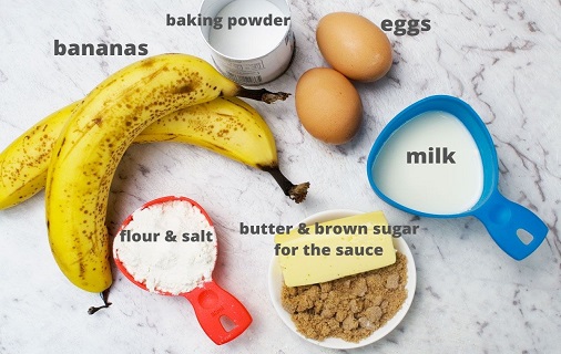 banana foster pancakes ingredients