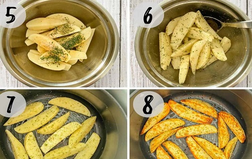 parmesan potato wedges making procedure