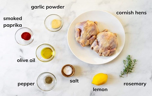 cornish hen recipe air fryer ingredients