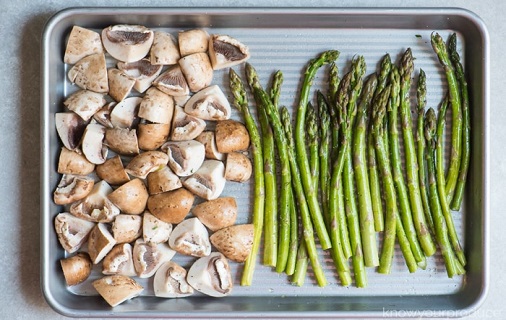 roasted asparagus and mushrooms instructions