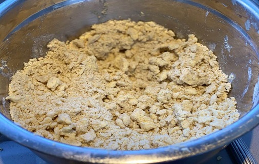 apple crumble topping process