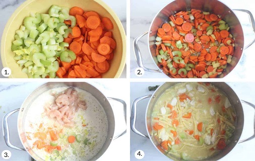 chicken vegetable soup making process