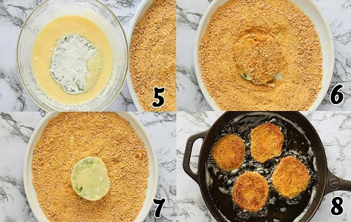 fried green tomato making process