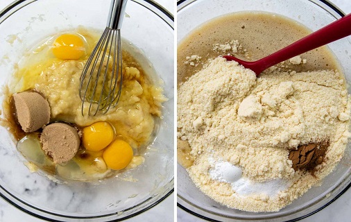 oatmeal banana muffins making process