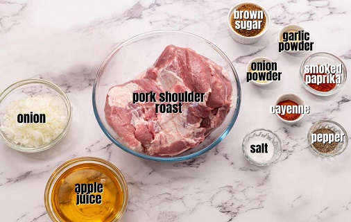 pork shoulder in smoker ingredients