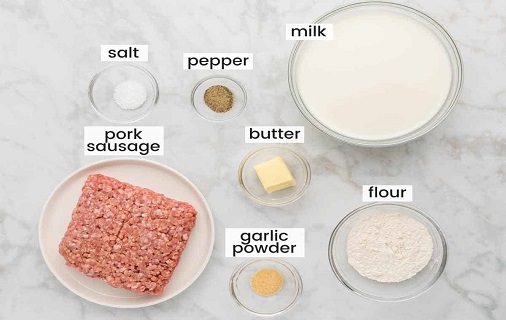 sausage gravy recipe ingredients