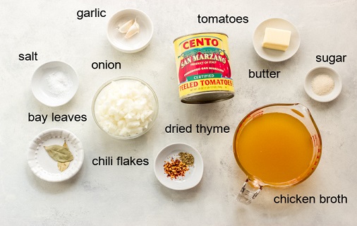 tomato soup recipe ingredients