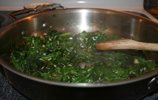 turnip greens cooking process