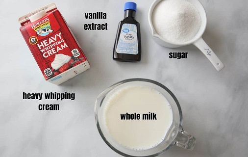 vanilla ice cream recipe ingredients